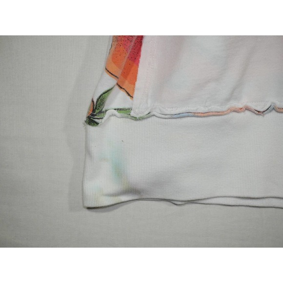 Vtg A Fine Mess T-Shirt Hoodie Sz XL White Floral Flower Power USA Made - Picture 4 of 11